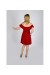 Tryamon Halka Yaka Sırt Detaylı Mini Abiye Elbise (0078)